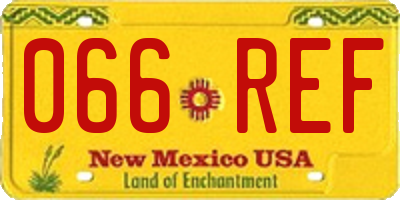 NM license plate 066REF