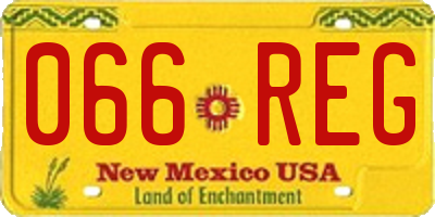 NM license plate 066REG