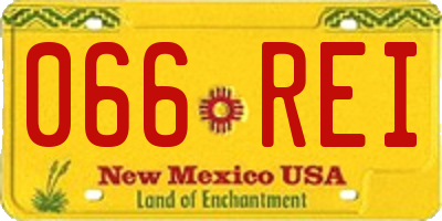 NM license plate 066REI