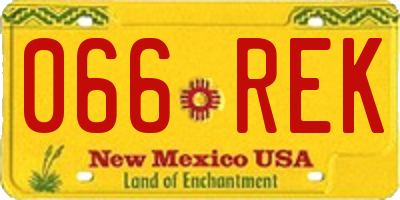 NM license plate 066REK