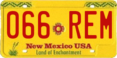 NM license plate 066REM