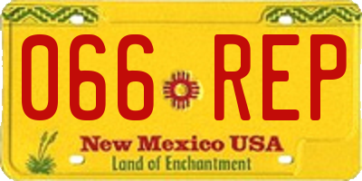 NM license plate 066REP