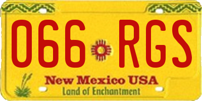 NM license plate 066RGS