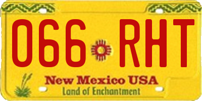 NM license plate 066RHT