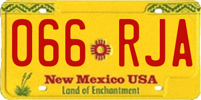 NM license plate 066RJA