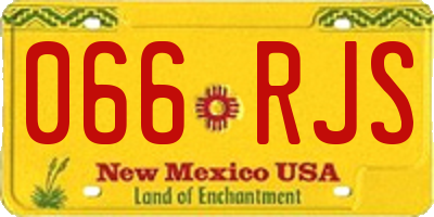 NM license plate 066RJS