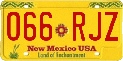 NM license plate 066RJZ