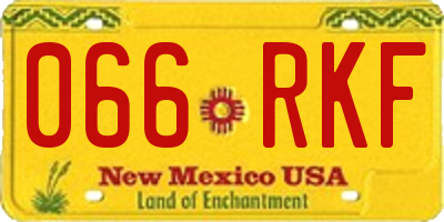 NM license plate 066RKF