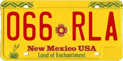 NM license plate 066RLA