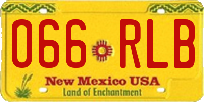 NM license plate 066RLB