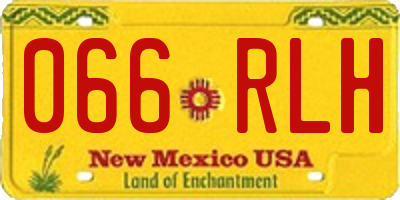NM license plate 066RLH
