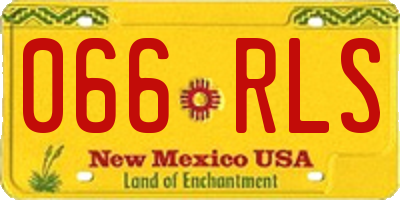 NM license plate 066RLS