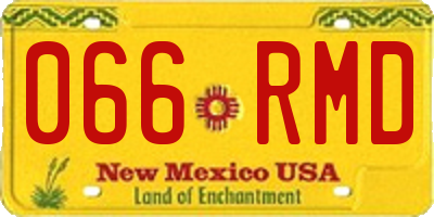 NM license plate 066RMD