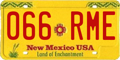 NM license plate 066RME