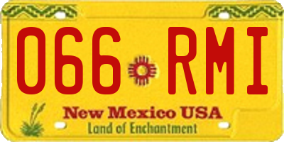 NM license plate 066RMI