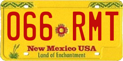 NM license plate 066RMT