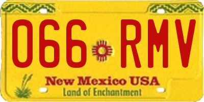 NM license plate 066RMV