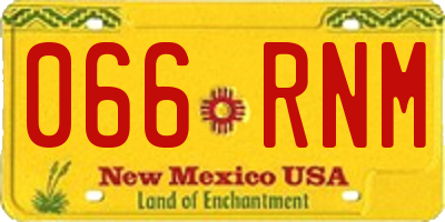 NM license plate 066RNM