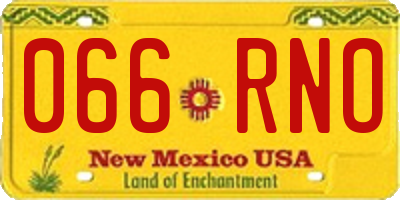 NM license plate 066RNO