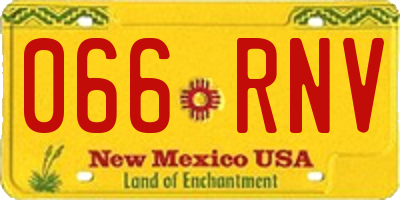NM license plate 066RNV