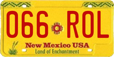 NM license plate 066ROL