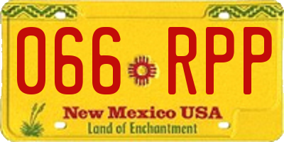 NM license plate 066RPP