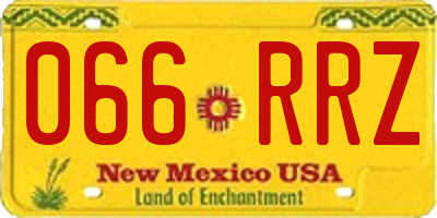 NM license plate 066RRZ