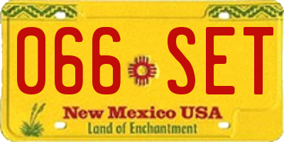NM license plate 066SET