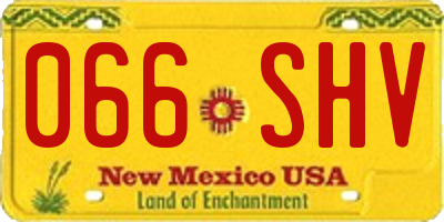NM license plate 066SHV