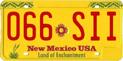 NM license plate 066SII