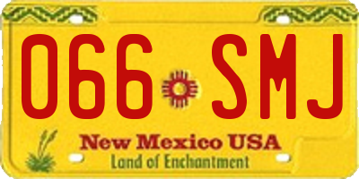 NM license plate 066SMJ