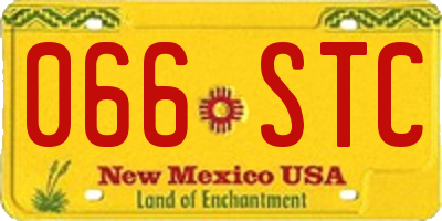 NM license plate 066STC
