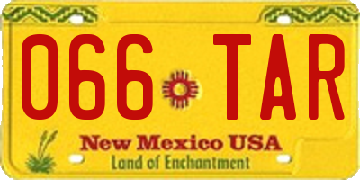 NM license plate 066TAR