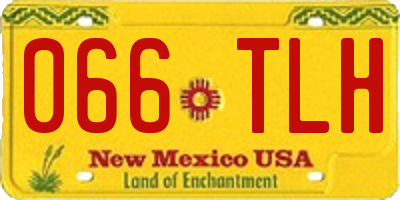 NM license plate 066TLH