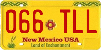 NM license plate 066TLL