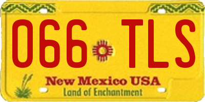 NM license plate 066TLS
