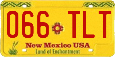 NM license plate 066TLT