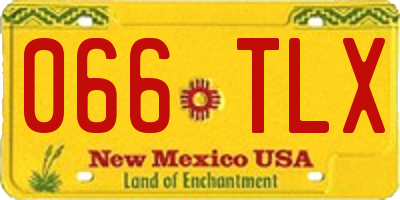 NM license plate 066TLX
