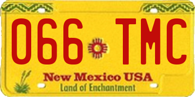 NM license plate 066TMC