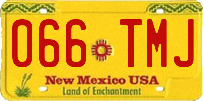 NM license plate 066TMJ