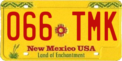 NM license plate 066TMK