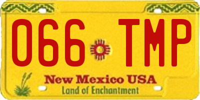 NM license plate 066TMP