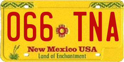 NM license plate 066TNA