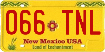 NM license plate 066TNL