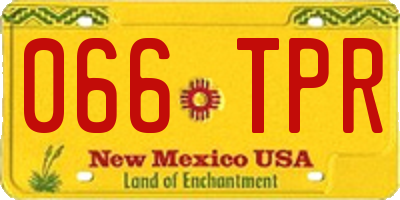 NM license plate 066TPR