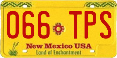 NM license plate 066TPS