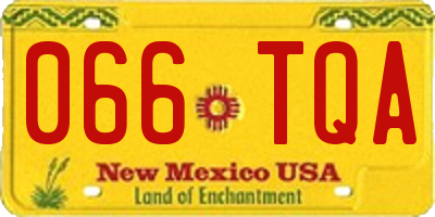 NM license plate 066TQA