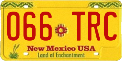 NM license plate 066TRC