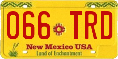 NM license plate 066TRD