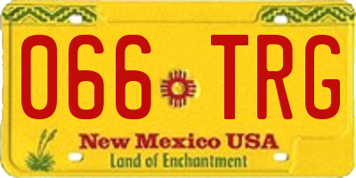 NM license plate 066TRG